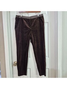 Women's Worth New York Brown Velvet Straight Leg Pants Size 14